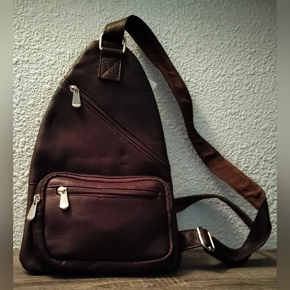 Brown Leather Sling Bag